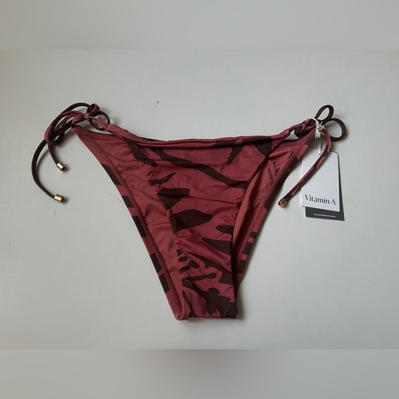 NWT Vitamin A Women's Side-Tie Swim Bikini Bottom Size Medium - Picture 1 of 8